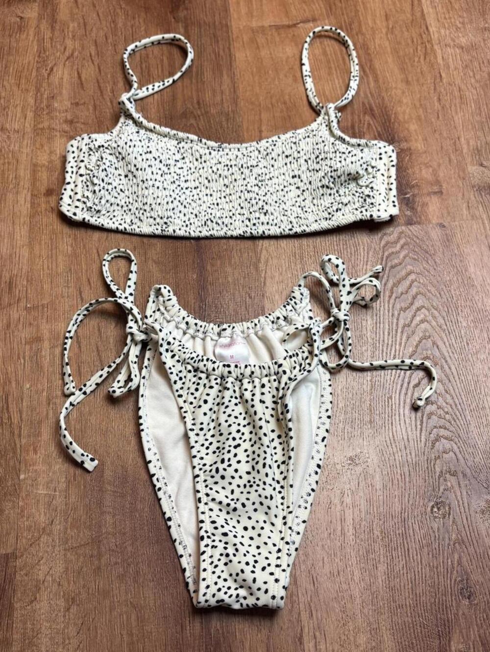 polka dot dalmatian print bikini  target / xhilaration medium large white black